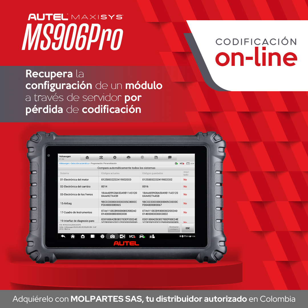 ESCÁNER DE DIAGNÓSTICO MS906 PRO AUTEL Colombia