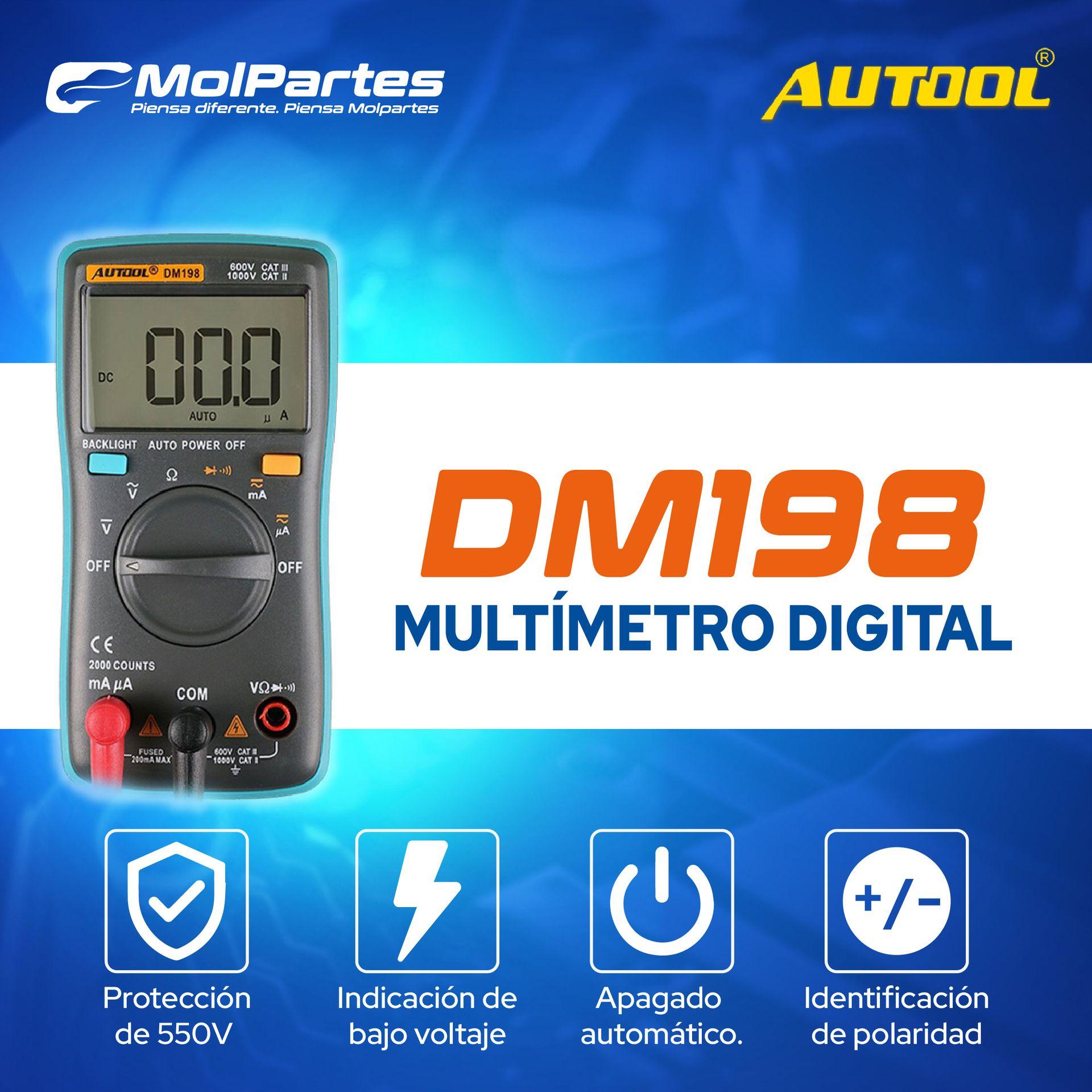 DM198 AUTOOL MULTÍMETRO DE DIAGNÓSTICO COLOMBIA DM198 AUTOOL MULTÍMETRO DE DIAGNÓSTICO COLOMBIA