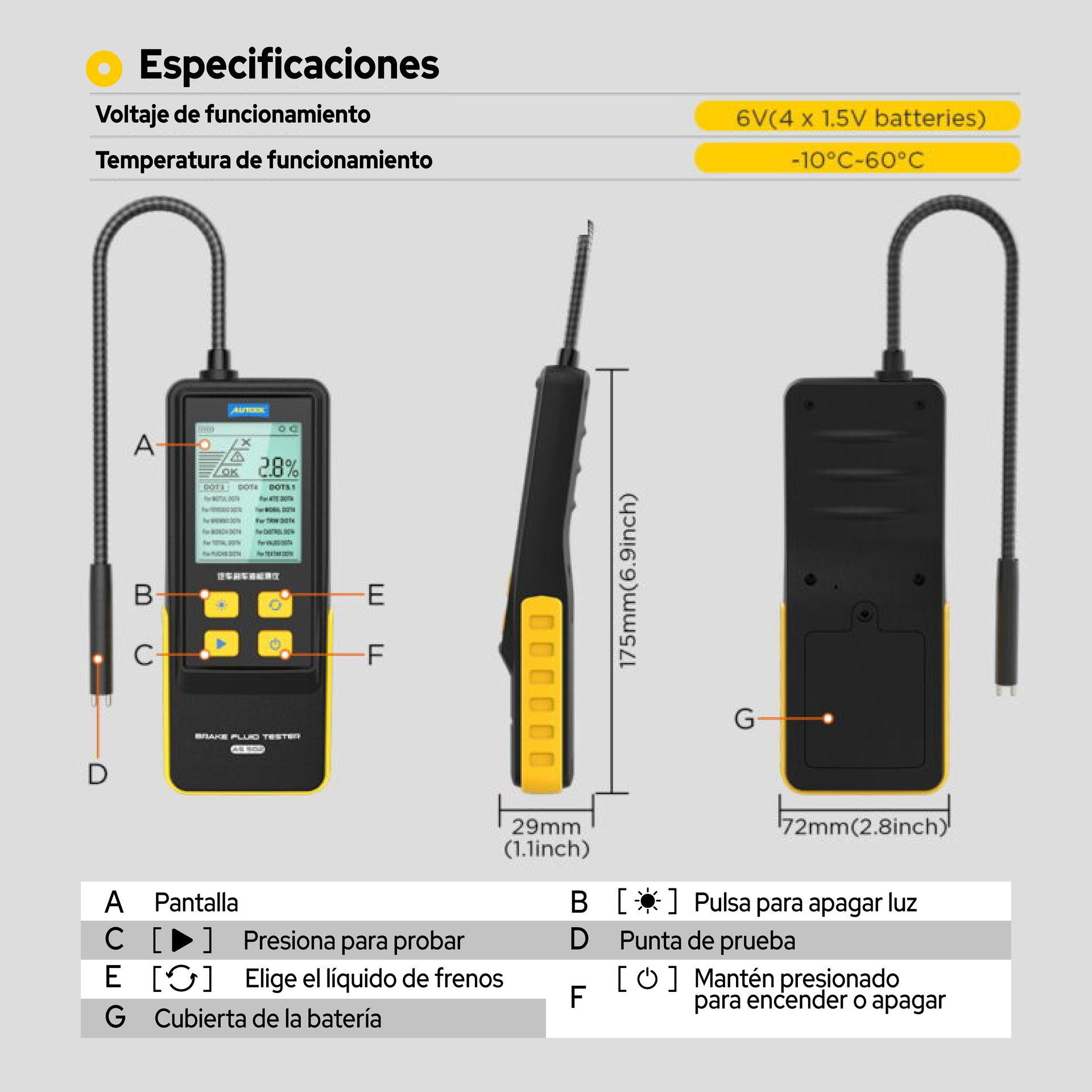 AS502 AUTOOL PROBADOR LÍQUIDO DE FRENOS ES COLOMBIA AS502 AUTOOL PROBADOR LÍQUIDO DE FRENOS ES COLOMBIA