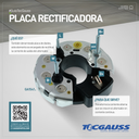 RECTIFICADOR VOLVO FH 01-06 NH 12 B12 B01 B10M B12M 150AMP M8 6X50AMP AVALANCHE (ZENER) CONEX TRIANGULO TIPO BOSCH F00M133346