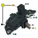 REGULADOR VW VOLKSWAGEN GOLF AUDI A3 SEAT 12 CONECTOR OVALADO 2 L-DFM TIPO BOSCH (GA1424-GA1425)