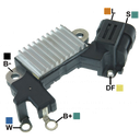 REGULADOR CHEVROLET NPR MODELO 2000 12 SIN ESCOBILLAS STATOR 2 L-S TIPO HITACHI (GA258S)