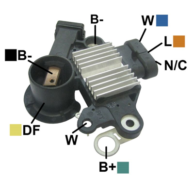 REGULADOR CHEVROLET OPTRA CONECTOR 3 PINES A LA DERECHA 12 CON STATOR 3 W-L-N C TIPO DELCO (GA1795)