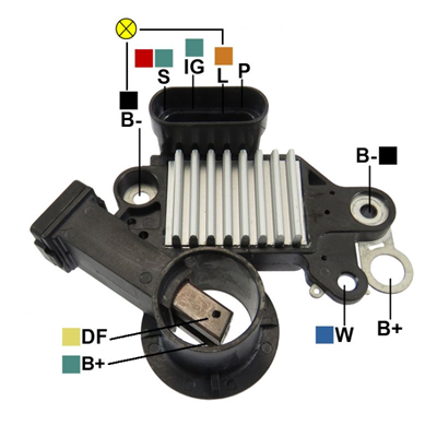 REGULADOR SSANGYONG ACTYON KYRON DIESEL 2.0 2.6 12 4 S-IG-L-P TIPO DELPHI (GA1402)