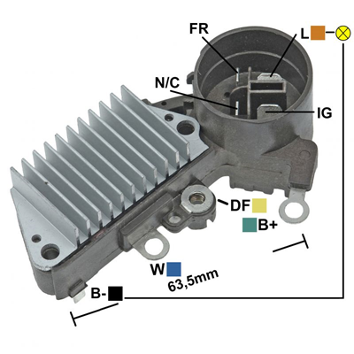 REGULADOR HONDA CIVIC MV 12 CONECTOR REDONDO 4 N C-IG-L-FR TIPO NIPPONDENSO