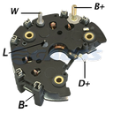 RECTIFICADOR FORD FIESTA FESTIVA 1 SALIDA 90AMP 6X35A AVALANCHE (ZENER) TRIDIODO Y CAPACITOR TIPO BOSCH