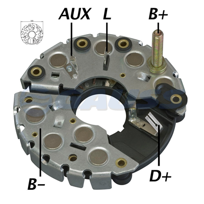 RECTIFICADOR FIAT AUDI VW VOLKSWAGEN 115AMP 8X50A M8X50 TRIDIODO (GA026) TIPO BOSCH