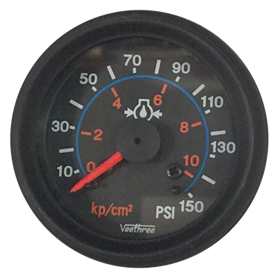 MARCADOR ACEITE MECANICO 150PSI ARO NEGRO