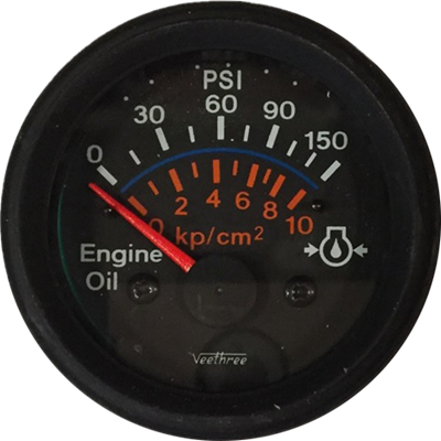 MARCADOR ACEITE ELECTRICO 150PSI 24V ARO NEGRO