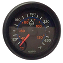 MARCADOR TEMPERATURA AGUA MECANICO 200" 5.08M ARO NEGRO