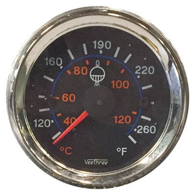 MARCADOR TEMPERATURA AGUA MECANICO 400" 10.16M ARO CROMADO