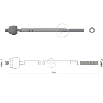 TERMINAL AXIAL VOLKSWAGEN FOX 04 GOL 09 POLO 2003 SAVEIRO 2010 M14-1 50 86N.M 78N.M 