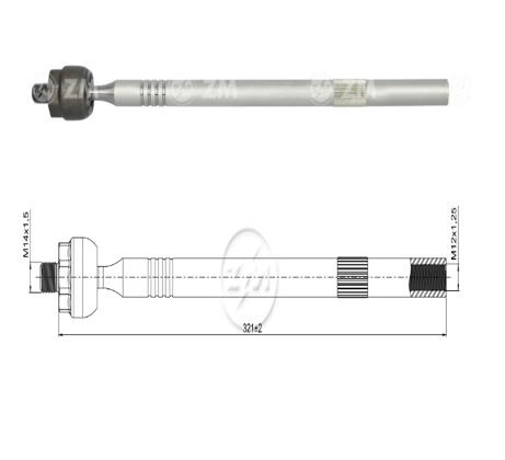TERMINAL AXIAL RENAULT KWID 2015 --> L:321RC:M14-1 50RP:M12-1 25TP:78N.MTC55N.M 