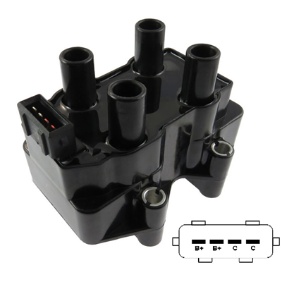 BOBINA ENCENDIDO PEUGEOT 205 306 CITROEN XSARA SAXO XANTIA 4 P  LEIG003   SD-3074