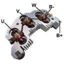 RECTIFICADOR 22SI 160AM 6X50A HEAVY DUTY (GA205 GA209) 10511353 TIPO DELCO