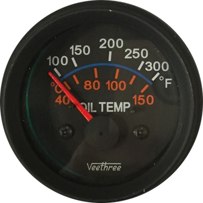 MARCADOR TEMPERATURA ACEITE ELECTRICO 24V 40°-150° ARO NEGRO