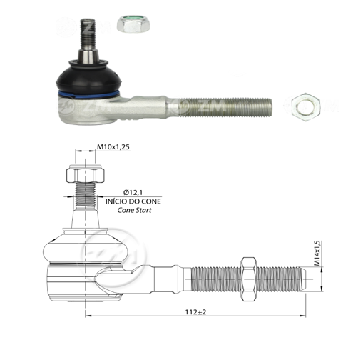 TERMINAL EXTERNA DIRECCION CITROEN SAXO PEUGEOT 206 207 307 DER