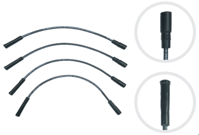 CABLE ENCENDIDO HAFEI CAMIONETA 2005-2010 1.0L 8V, MINYI TIPO BOBINA 2008-2010 1.0L 8V, ZHONGYI TIPO BOBINA 2008-2010 1.0L 8V