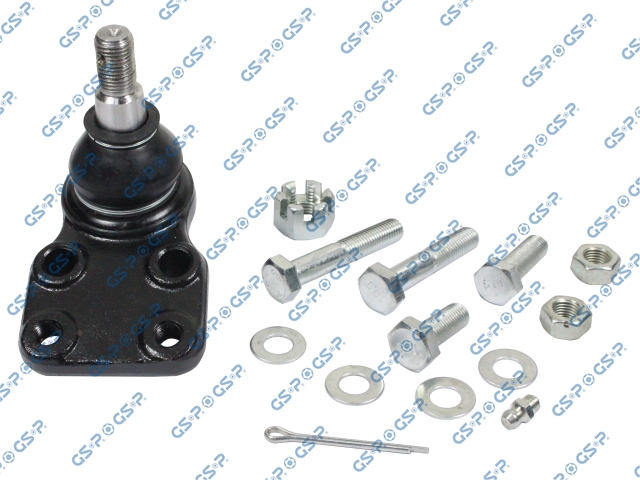 ROTULA INFERIOR CHEVROLET LUV 1.6 1977-1989 4X2 (TRAE 4 TORNILLOS-2 TUERCAS SEG-TUERCA PIN-4 ARANDELAS-PIN PASADOR-GRASERA)