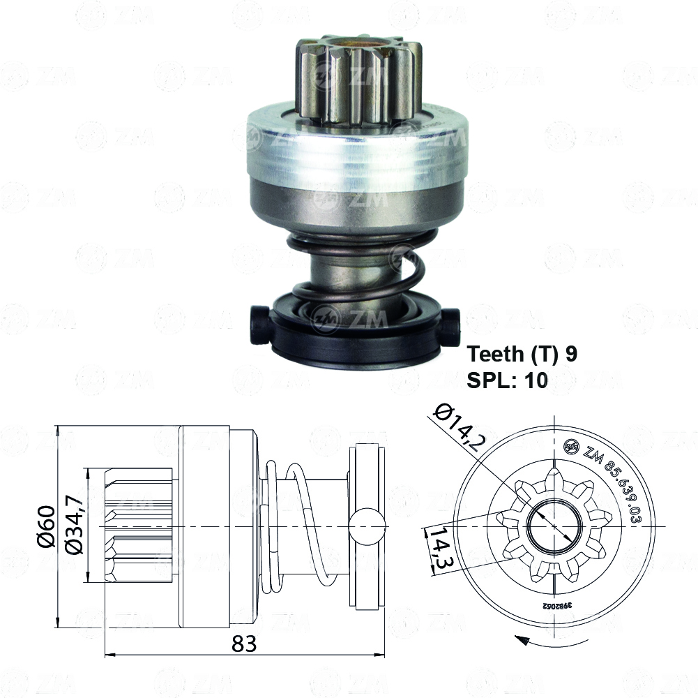 BENDIX MERCEDES BUS 914 MOTOR OM 9D