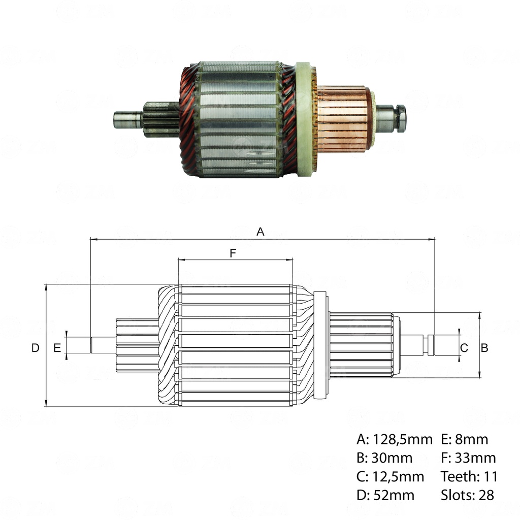 INDUCIDO ARRANQUE DODGE JOURNEY CITROEN BERLINGO, XSARA MERCEDES SPRINTER II PEUGEOT 206, 306, 307, 406 12 V