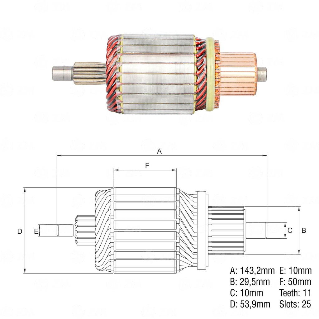 INDUCIDO ARRANQUE CHEVROLET LUV 143MM 11E