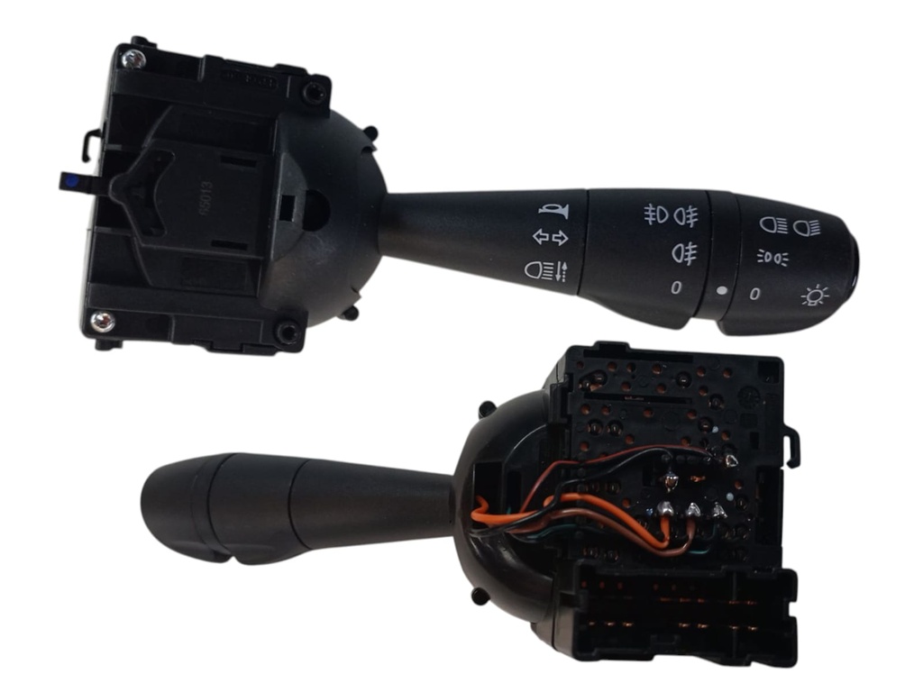 SWITCHE DE LUCES PALANCA RENAULT LOGAN 16-23 SANDERO 17-24 STEPWAY 18-24, 12 PINES, SIN CONECTOR BLANCO.