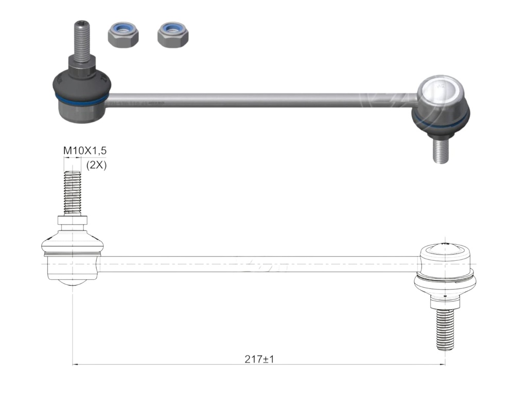 BIELETA BARRA ESTAB. DEL HYUNDAI 2008-2015 IZQ  