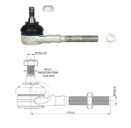[51ZM-27013051] TERMINAL EXTERNA DIRECCION CITROEN SAXO PEUGEOT 206 207 307 DER