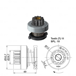 [858557143] BENDIX RENAULT MEGANE DE PIN 29.5MM 11D