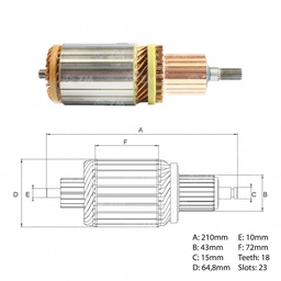[438342106] INDUCIDO ARRANQUE CHEVROLET NPR SSANGYONG KIA BESTA TOYOTA HILUX LAND CRUISER SUZUKI VITARA. TIPO DENSO RELACIONADO 2.0KW 12V 19ESTRIAS