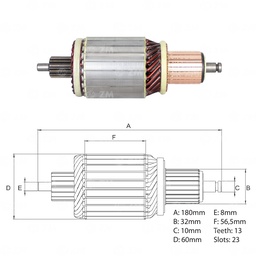[438363902] INDUCIDO ARRANQUE DAF: 2046, 5989. IVECO: 8527. SCANIA: 4154, 5708, 5712, 4514