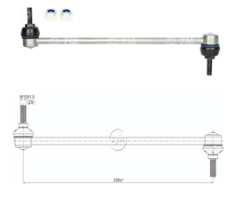[51ZM-37011053] BIELETA BARRA ESTAB. DEL PEUGEOT 307 508750 L335 M10-1,5 46NM