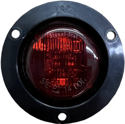 [TL-003154] LÁMPARA REDONDA 2" ROJA ARO NEGRO INCRUSTADO 12-24V CONECTOR PL3 INCLUIDO 