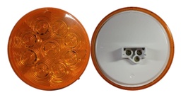 [PT-M826A-9] LUZ LED REDONDA 4″ 12-24V AMARILLA DIRECCIONAL 9 DIODOS PARA CONECTOR PL3 NO INLCUIDO