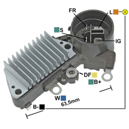 [07GA841] REGULADOR HONDA ACCORD ACURA MV 12 CONECTOR REDONDO 4 S-FR-IG-L TIPO NIPPONDENSO