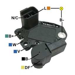 [07GA921] REGULADOR HYUNDAI ACCENT VERNA GYRO TUCSON KIA SPORTAGE RIO 12 2 L-N C TIPO VALEO (GA1826)