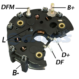 [07GA1570] RECTIFICADOR FORD FISTA FESTIVA 2 SALIDAS 90AMP 6X35A AVALANCHE (ZENER) TRIDIODO Y CAPACITOR (GA523) TIPO BOSCH