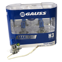 [28GL58] BOMBILLO HALOGENO H3 PK22S 12V 100W FARO MAXLIGHT 110% MAS LUZ 5000K PREMIUM DUOPACK BLISTER 62201CBA