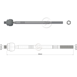 [51ZM-17011201] TERMINAL AXIAL VOLKSWAGEN FOX 04 GOL 09 POLO 2003 SAVEIRO 2010 M14-1 50 86N.M 78N.M 