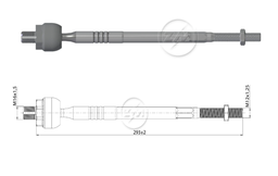 [51ZM-17011847] TERMINAL AXIAL KIA PICANTO MORNING PICANTO ION DIRECCION HIDRAULICA 