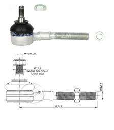 [51ZM-27013151] TERMINAL EXTERNA DIRECCION CITROEN SAXO PEUGEOT 206 207 307 IZQ