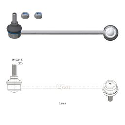 [51ZM-37011005] BIELETA BARRA ESTAB. DEL DER FIAT IDEA 06-16 STRADA 13-20 L:221 RP:M10-1 50 MTC:46N.M