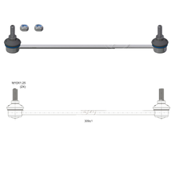 [51ZM-37011006] BIELETA BARRA ESTAB. DEL FIAT GRAN SIENA 13 MOBI 17 PALIO 12 UNO 11 L:309 RP:M10-1 25 MTC:48N.M 